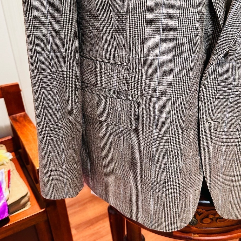 Stanfford Ticket Pocket Houndstooth Sport Jacket. - Picture 8 of 10
